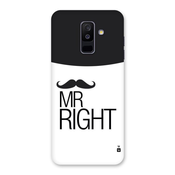 Mr. Right Moustache Back Case for Galaxy A6 Plus