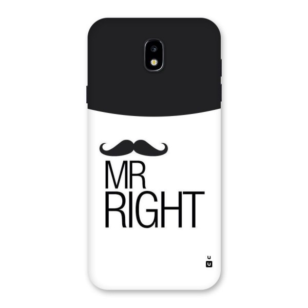 Mr. Right Moustache Back Case for Galaxy J7 Pro