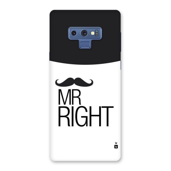 Mr. Right Moustache Back Case for Galaxy Note 9
