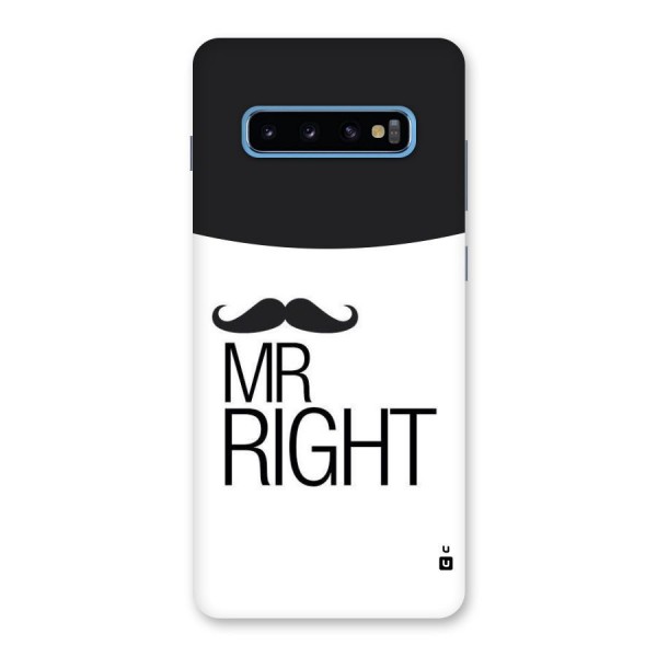 Mr. Right Moustache Back Case for Galaxy S10 Plus