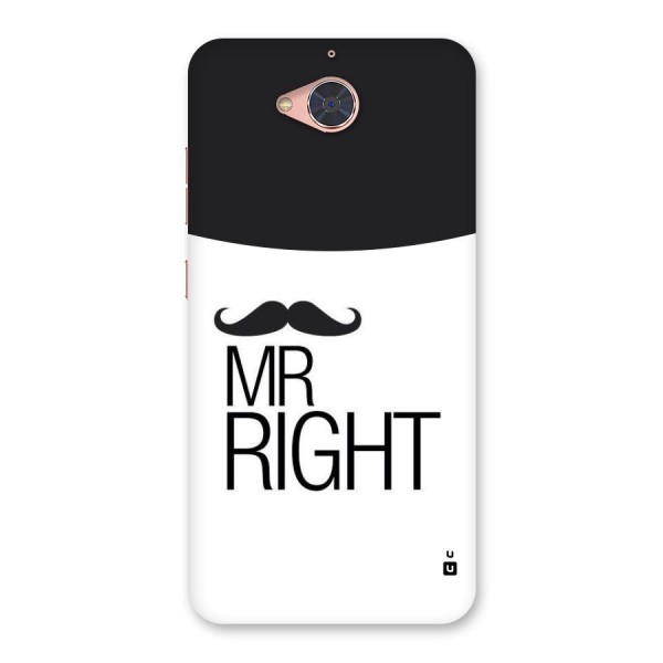 Mr. Right Moustache Back Case for Gionee S6 Pro