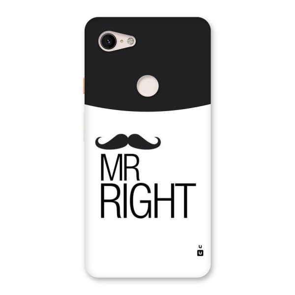 Mr. Right Moustache Back Case for Google Pixel 3 XL