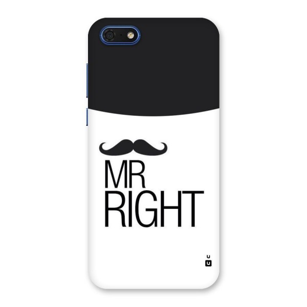 Mr. Right Moustache Back Case for Honor 7s