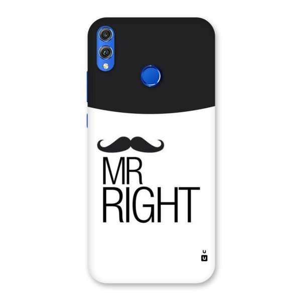 Mr. Right Moustache Back Case for Honor 8X