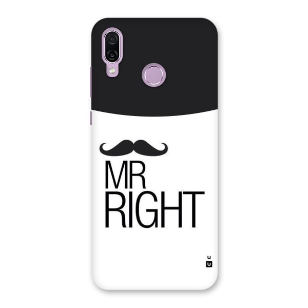 Mr. Right Moustache Back Case for Honor Play