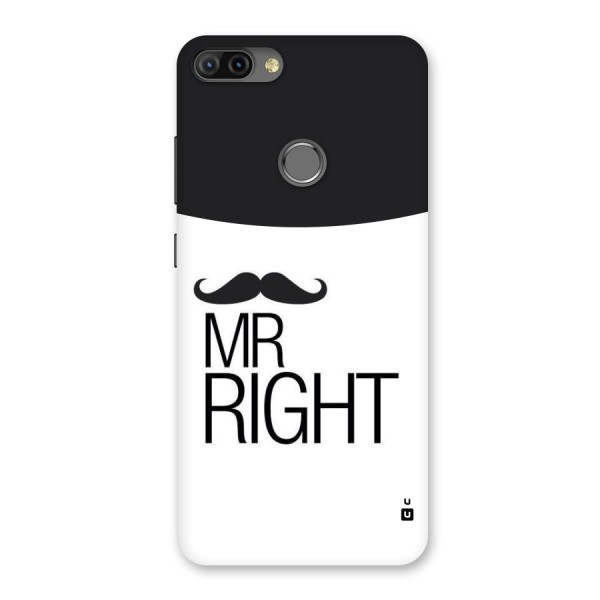 Mr. Right Moustache Back Case for Infinix Hot 6 Pro