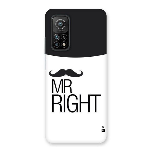 Mr. Right Moustache Back Case for Mi 10T Pro 5G