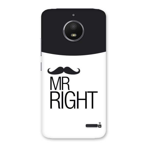 Mr. Right Moustache Back Case for Moto E4