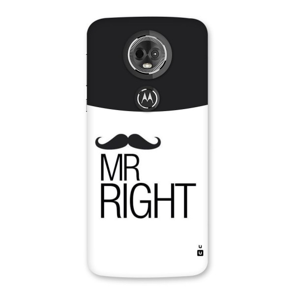 Mr. Right Moustache Back Case for Moto E5 Plus