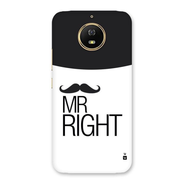 Mr. Right Moustache Back Case for Moto G5s