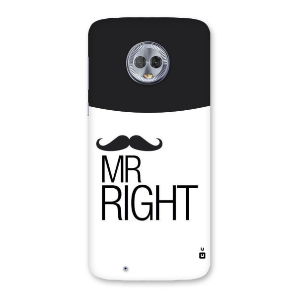 Mr. Right Moustache Back Case for Moto G6