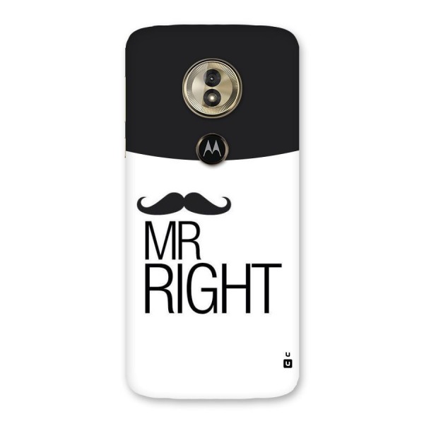 Mr. Right Moustache Back Case for Moto G6 Play