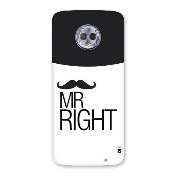 Mr. Right Moustache Back Case for Moto G6 Plus