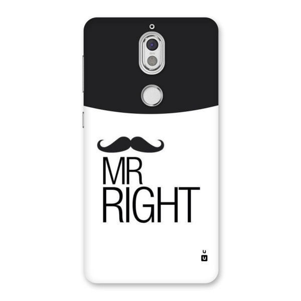 Mr. Right Moustache Back Case for Nokia 7