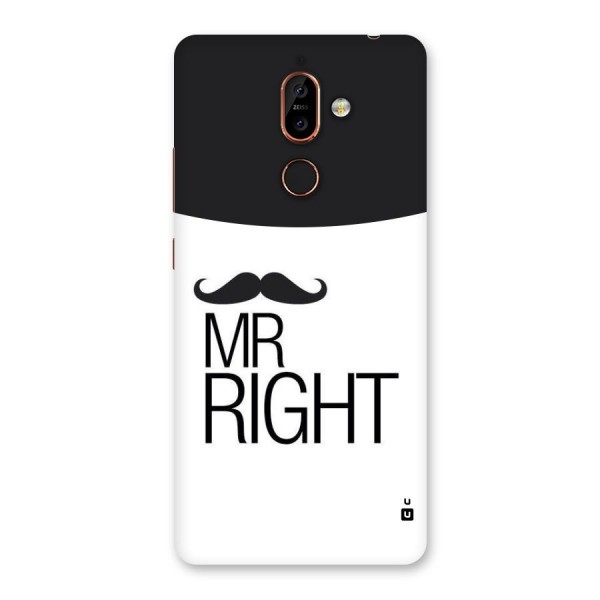 Mr. Right Moustache Back Case for Nokia 7 Plus