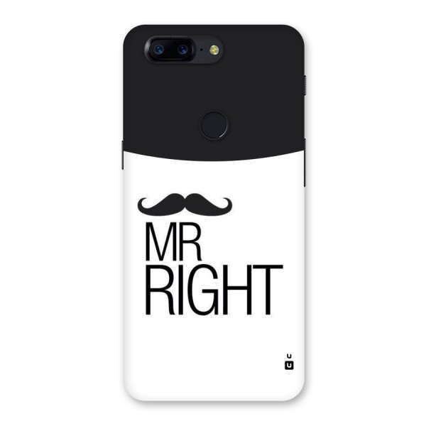 Mr. Right Moustache Back Case for OnePlus 5T
