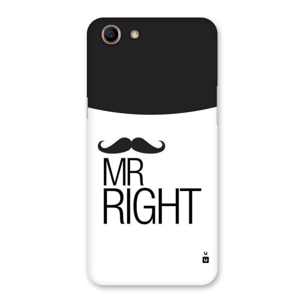 Mr. Right Moustache Back Case for Oppo A83 (2018)