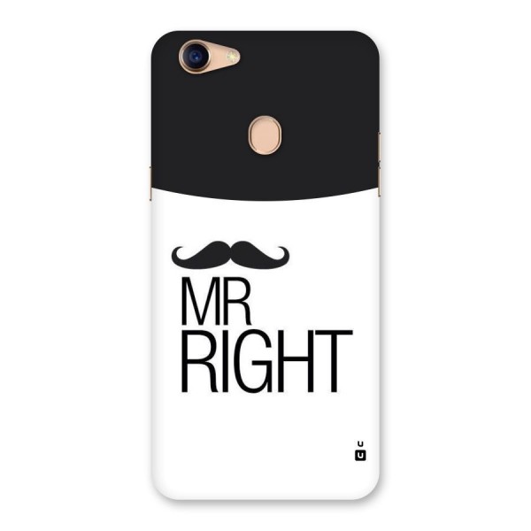 Mr. Right Moustache Back Case for Oppo F5 Youth