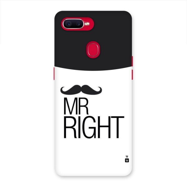 Mr. Right Moustache Back Case for Oppo F9 Pro