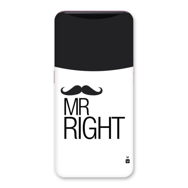 Mr. Right Moustache Back Case for Oppo Find X
