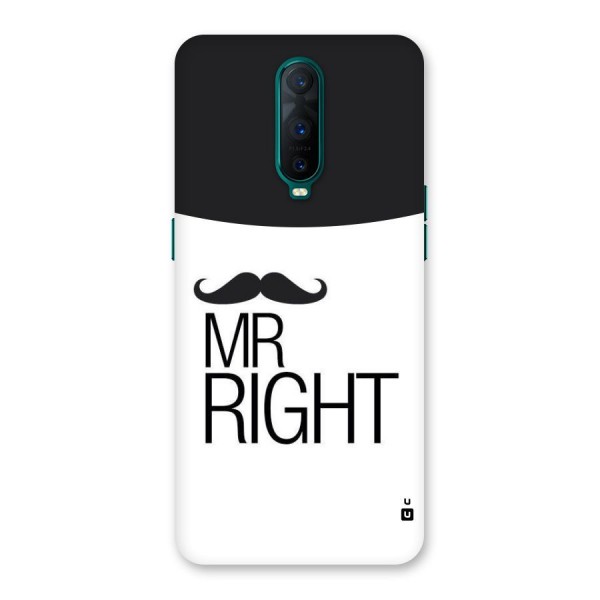 Mr. Right Moustache Back Case for Oppo R17 Pro