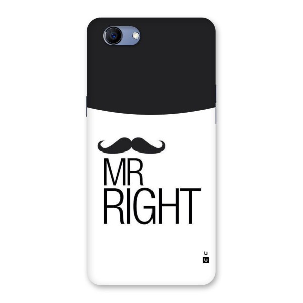 Mr. Right Moustache Back Case for Oppo Realme 1
