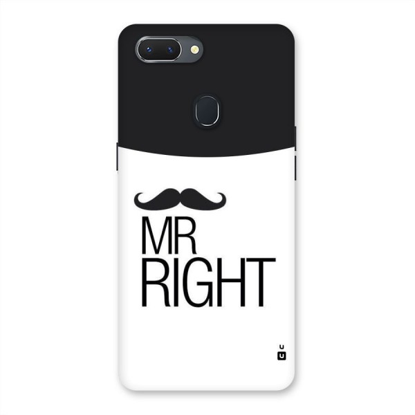 Mr. Right Moustache Back Case for Oppo Realme 2