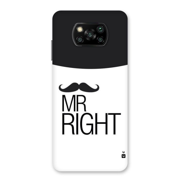 Mr. Right Moustache Back Case for Poco X3