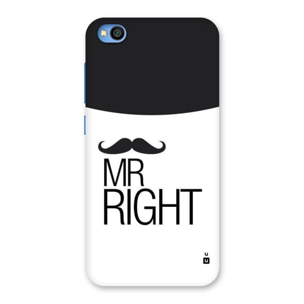 Mr. Right Moustache Back Case for Redmi Go