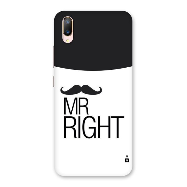 Mr. Right Moustache Back Case for Vivo V11 Pro