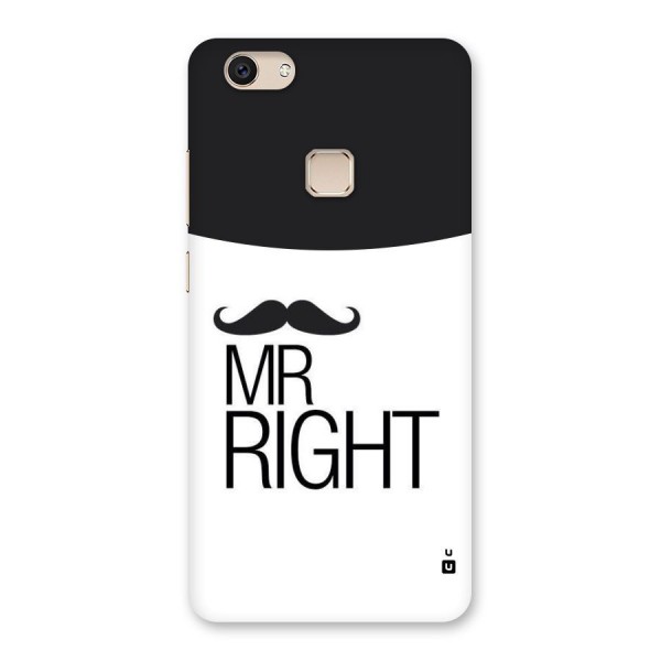 Mr. Right Moustache Back Case for Vivo V7