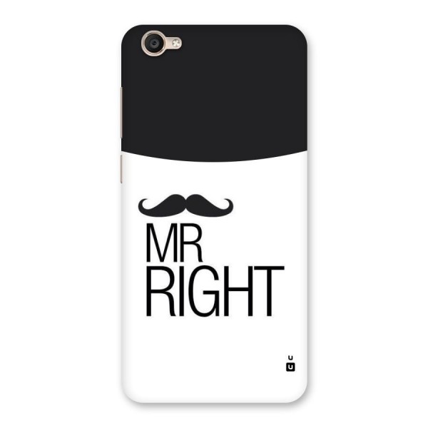 Mr. Right Moustache Back Case for Vivo Y55