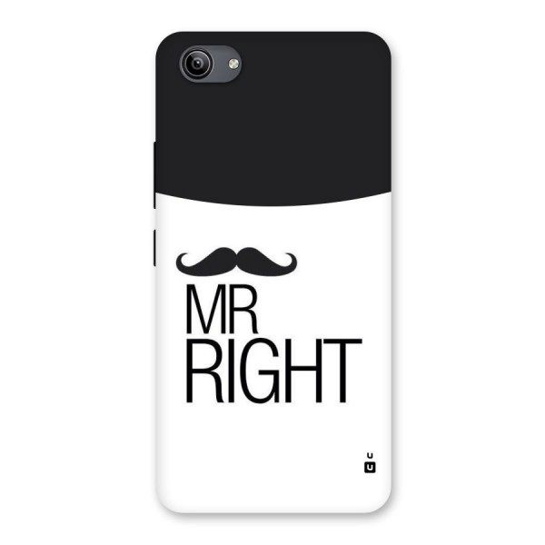 Mr. Right Moustache Back Case for Vivo Y81i