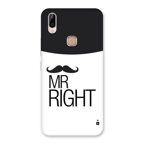 Mr. Right Moustache Back Case for Vivo Y83 Pro