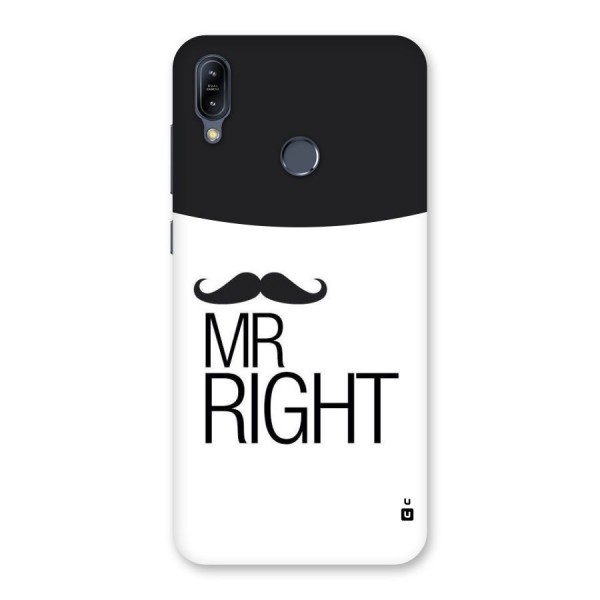 Mr. Right Moustache Back Case for Zenfone Max M2