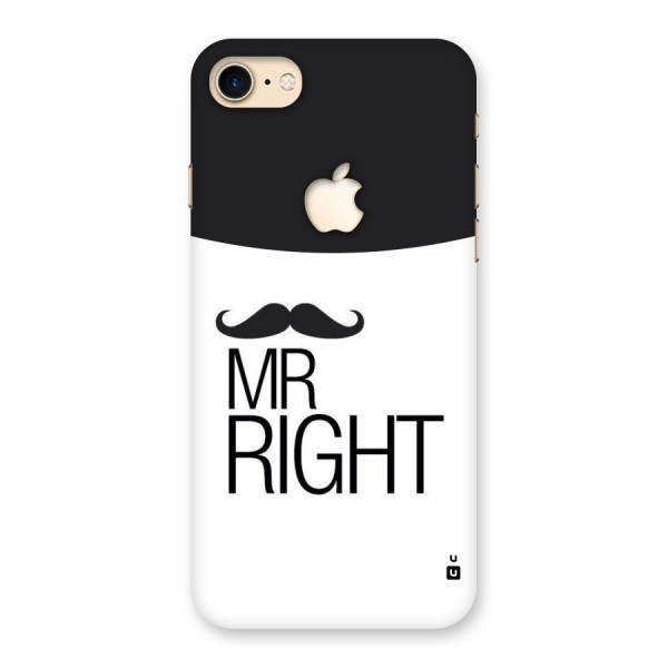 Mr. Right Moustache Back Case for iPhone 7 Apple Cut