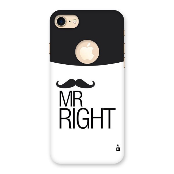 Mr. Right Moustache Back Case for iPhone 7 Logo Cut
