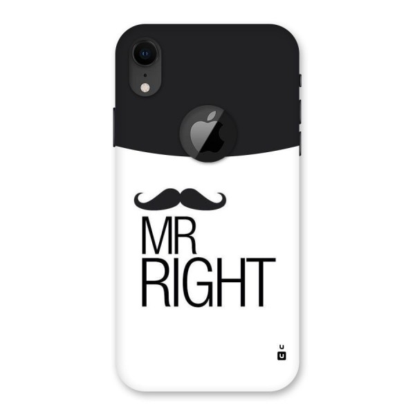 Mr. Right Moustache Back Case for iPhone XR Logo Cut