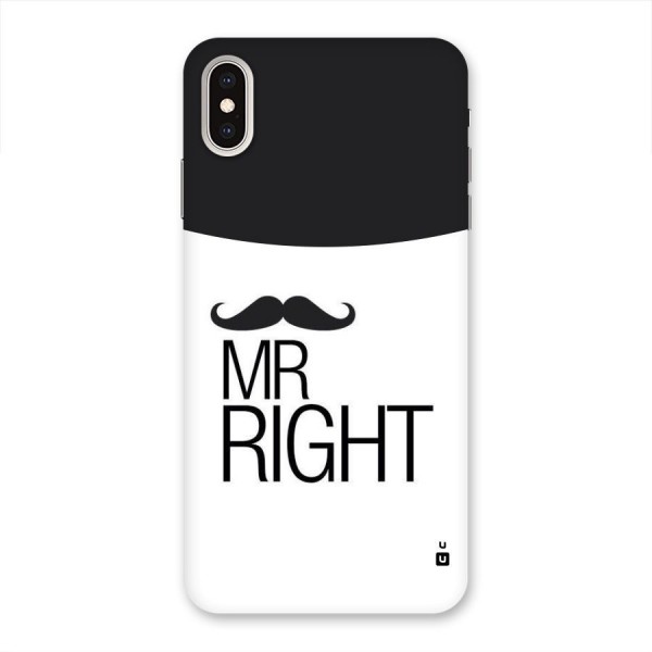 Mr. Right Moustache Back Case for iPhone XS Max