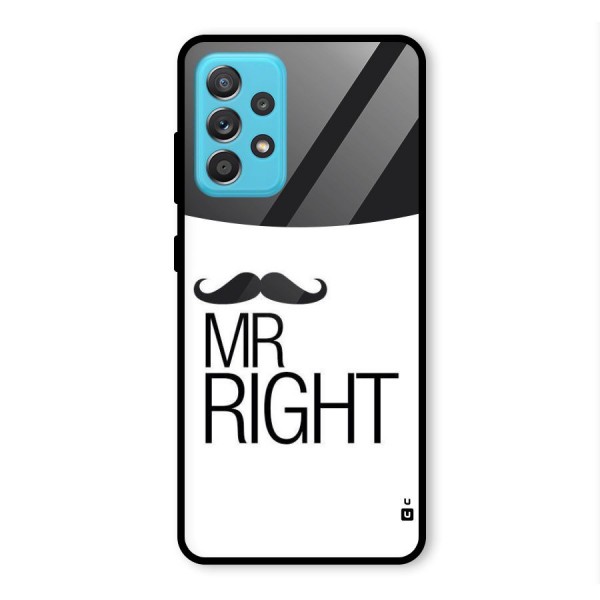 Mr. Right Moustache Glass Back Case for Galaxy A52s 5G