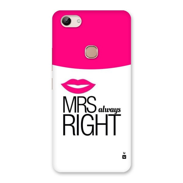 Mrs always right Back Case for Vivo Y83