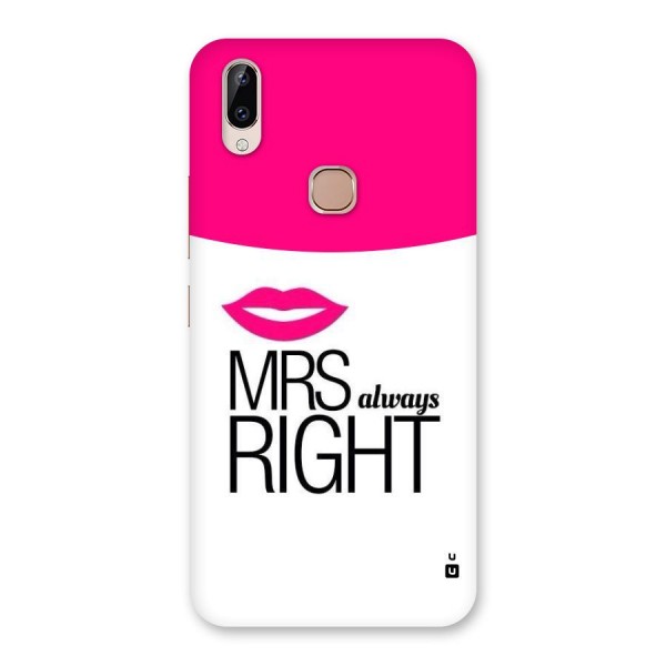 Mrs always right Back Case for Vivo Y83 Pro