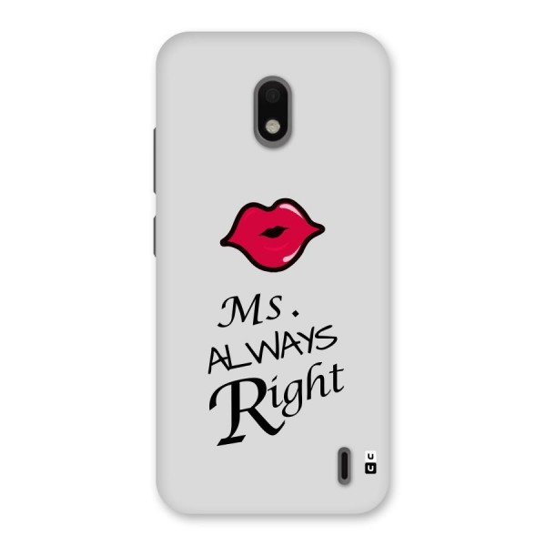 Ms. Always Right. Back Case for Nokia 2.2