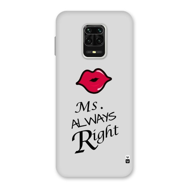 Ms. Always Right. Back Case for Poco M2 Pro