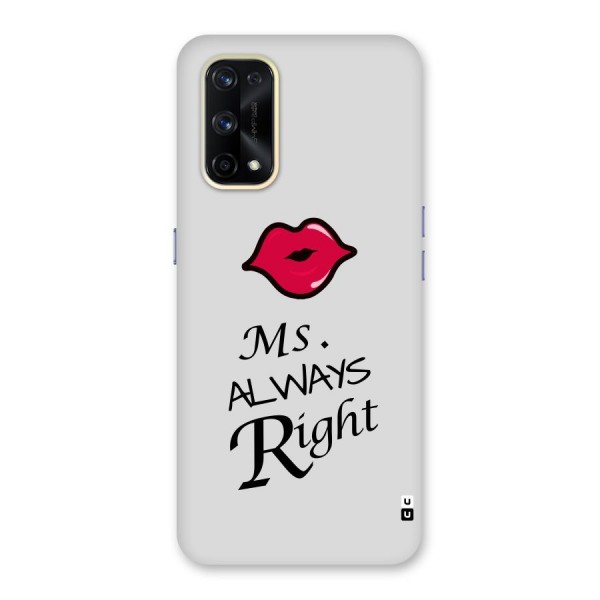 Ms. Always Right. Glass Back Case for Realme X7 Pro