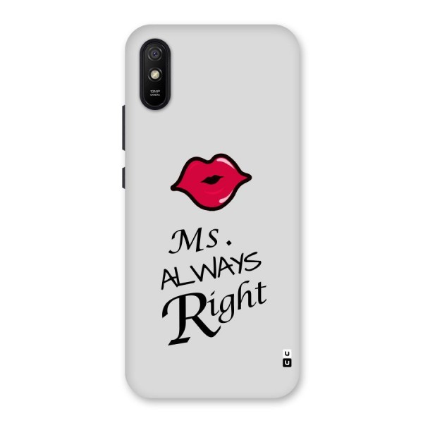 Ms. Always Right. Back Case for Redmi 9A