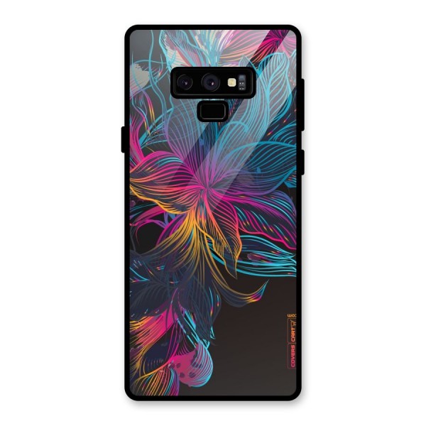 Multi-Colour Flowers Glass Back Case for Galaxy Note 9