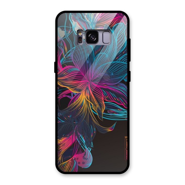 Multi-Colour Flowers Glass Back Case for Galaxy S8