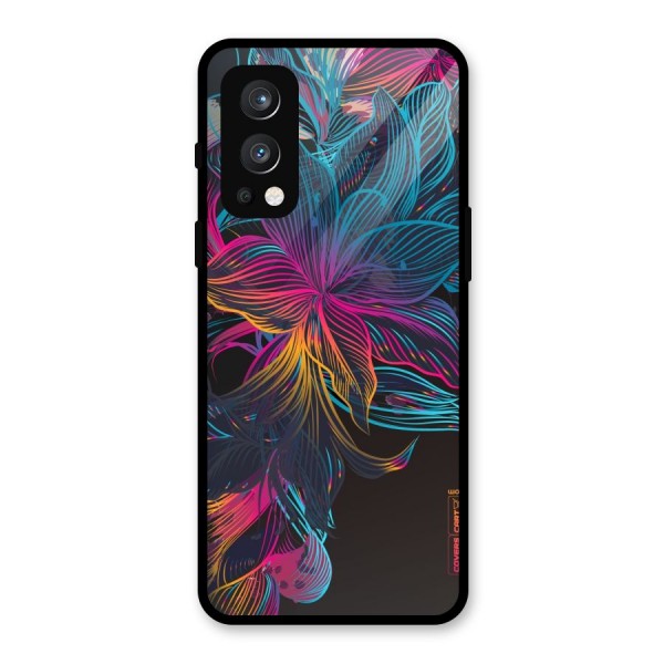 Multi-Colour Flowers Glass Back Case for OnePlus Nord 2 5G