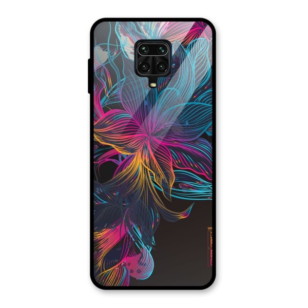 Multi-Colour Flowers Glass Back Case for Redmi Note 9 Pro Max